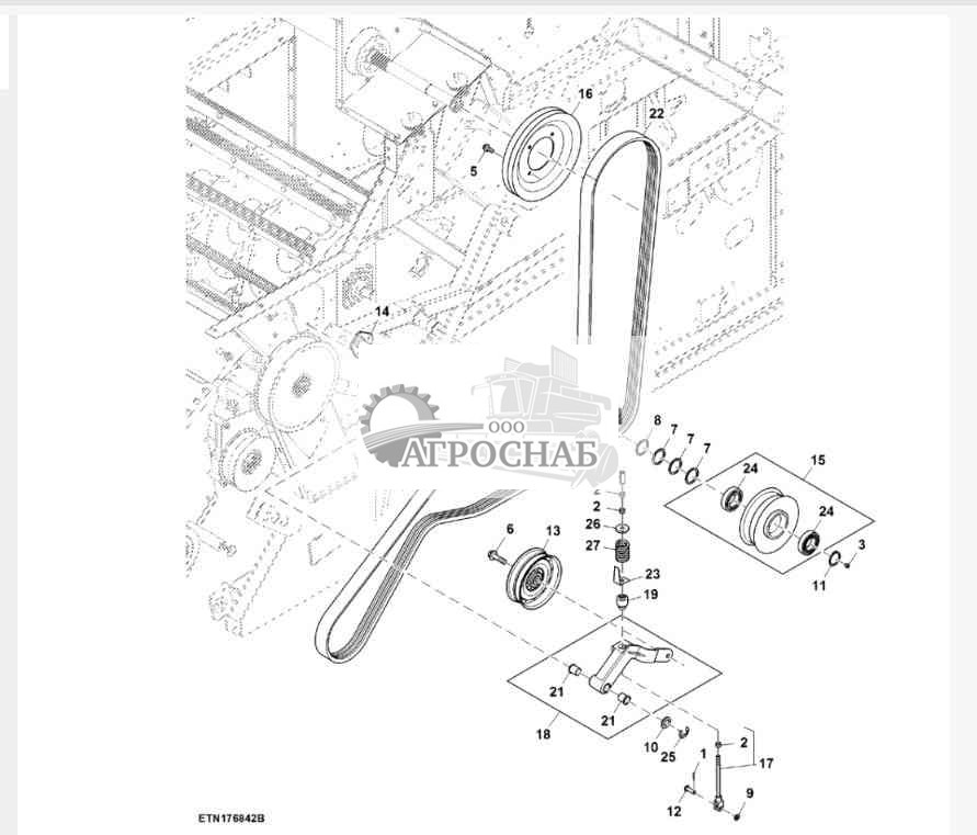 Передние приводы, с левой стороны 